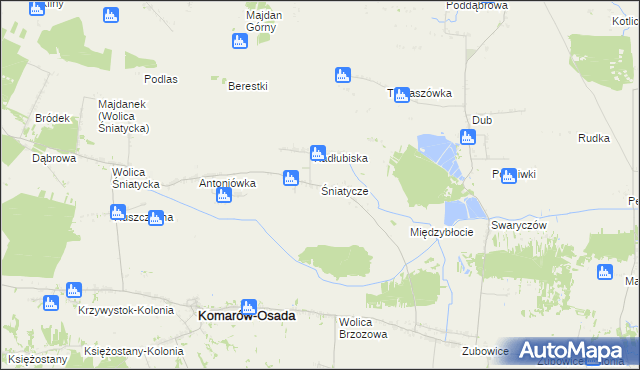 mapa Śniatycze, Śniatycze na mapie Targeo