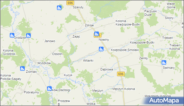 mapa Śnice, Śnice na mapie Targeo