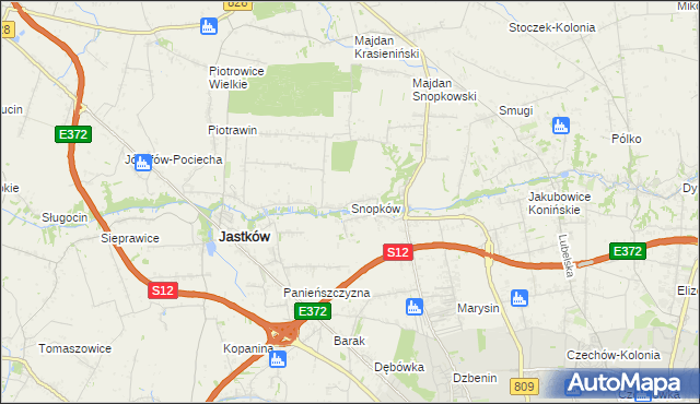 mapa Snopków, Snopków na mapie Targeo