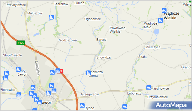 mapa Snowidza, Snowidza na mapie Targeo