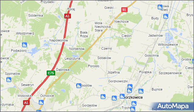 mapa Sobaków, Sobaków na mapie Targeo