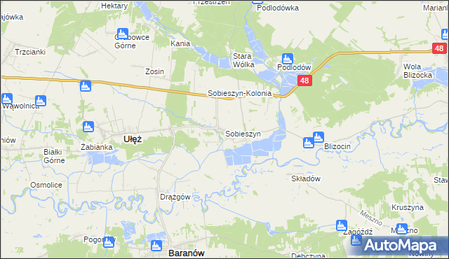 mapa Sobieszyn, Sobieszyn na mapie Targeo