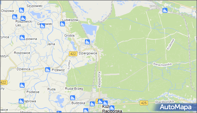 mapa Solarnia gmina Bierawa, Solarnia gmina Bierawa na mapie Targeo