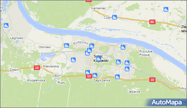 mapa Solec Kujawski, Solec Kujawski na mapie Targeo