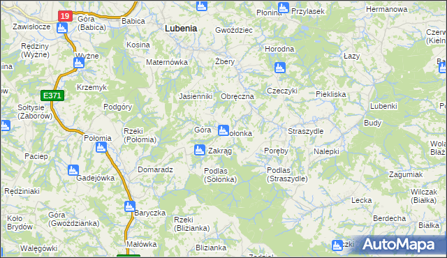 mapa Sołonka, Sołonka na mapie Targeo