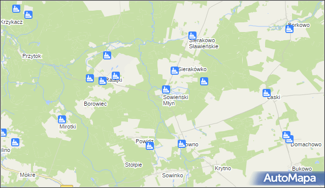 mapa Sowieński Młyn, Sowieński Młyn na mapie Targeo