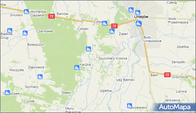 mapa Spycimierz-Kolonia, Spycimierz-Kolonia na mapie Targeo