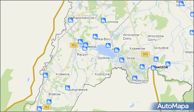 mapa Spytków, Spytków na mapie Targeo