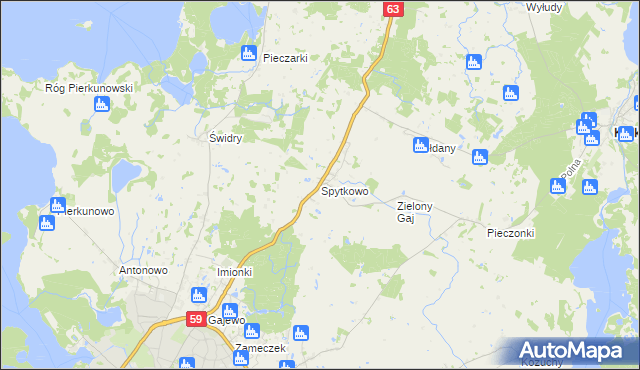 mapa Spytkowo, Spytkowo na mapie Targeo