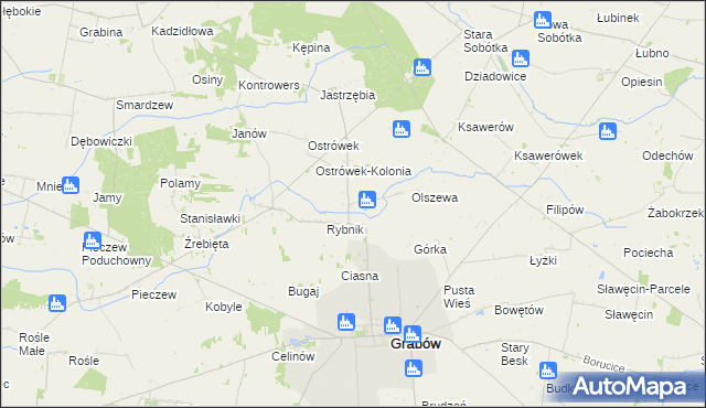 mapa Srebrna Wieś, Srebrna Wieś na mapie Targeo