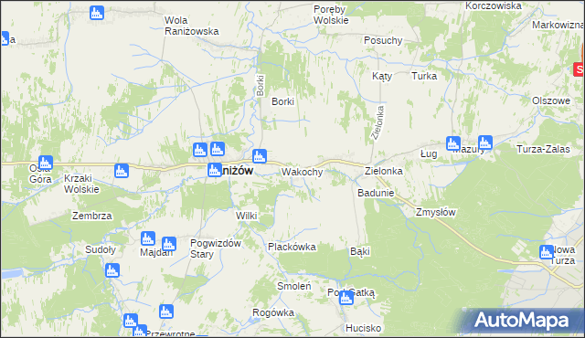 mapa Staniszewskie, Staniszewskie na mapie Targeo