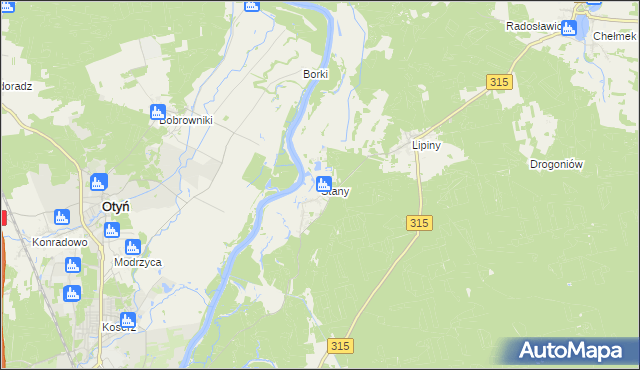 mapa Stany gmina Nowa Sól, Stany gmina Nowa Sól na mapie Targeo