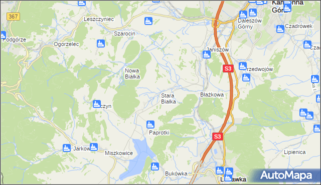 mapa Stara Białka, Stara Białka na mapie Targeo