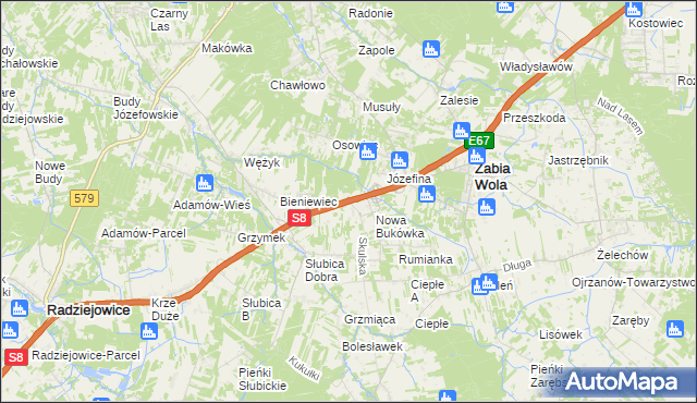 mapa Stara Bukówka, Stara Bukówka na mapie Targeo