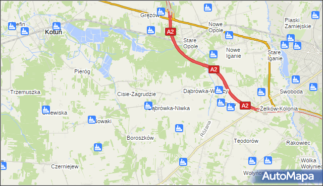 mapa Stara Dąbrówka, Stara Dąbrówka na mapie Targeo