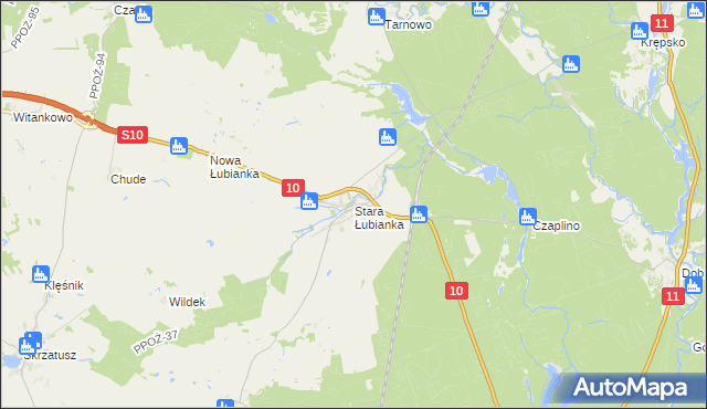 mapa Stara Łubianka, Stara Łubianka na mapie Targeo