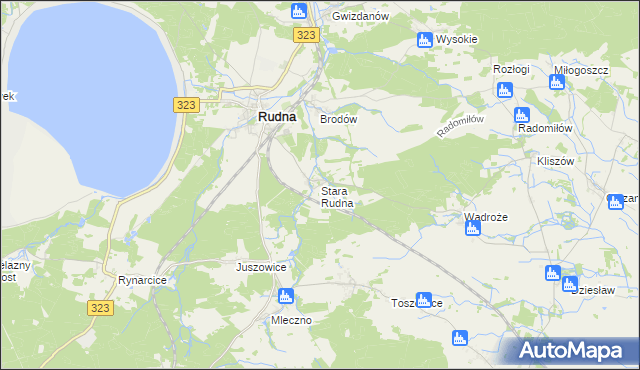 mapa Stara Rudna, Stara Rudna na mapie Targeo