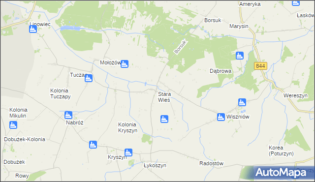 mapa Stara Wieś gmina Mircze, Stara Wieś gmina Mircze na mapie Targeo