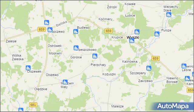 mapa Stare Bagińskie, Stare Bagińskie na mapie Targeo