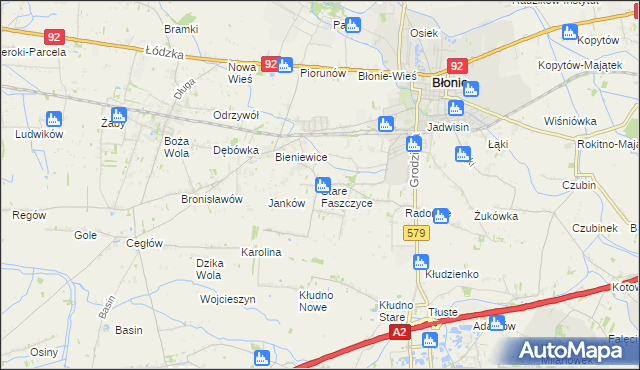 mapa Stare Faszczyce, Stare Faszczyce na mapie Targeo