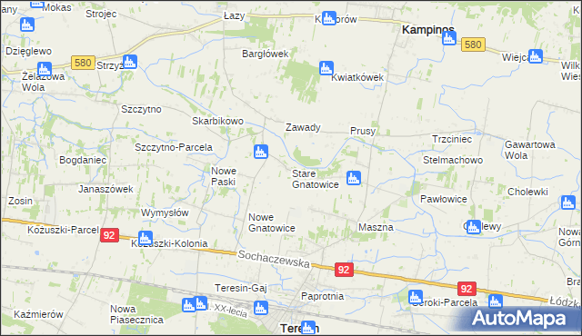 mapa Stare Gnatowice, Stare Gnatowice na mapie Targeo