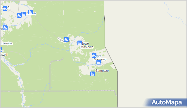 mapa Stare Masiewo, Stare Masiewo na mapie Targeo