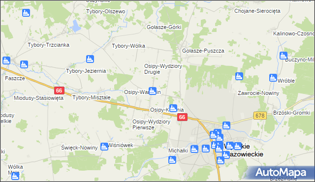 mapa Stare Osipy, Stare Osipy na mapie Targeo