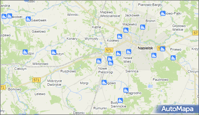 mapa Stare Pieścirogi, Stare Pieścirogi na mapie Targeo