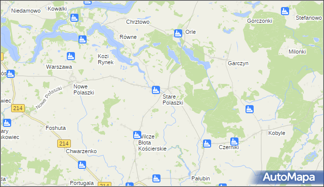 mapa Stare Polaszki, Stare Polaszki na mapie Targeo