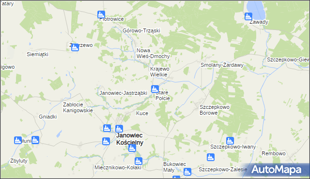 mapa Stare Połcie, Stare Połcie na mapie Targeo