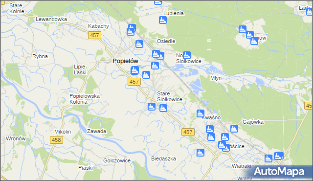 mapa Stare Siołkowice, Stare Siołkowice na mapie Targeo