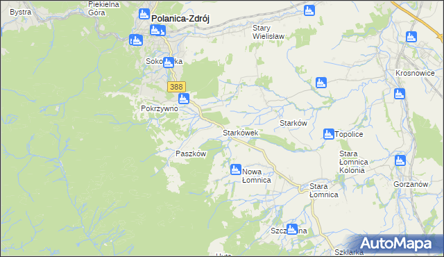 mapa Starkówek, Starkówek na mapie Targeo