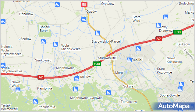 mapa Starowiskitki, Starowiskitki na mapie Targeo