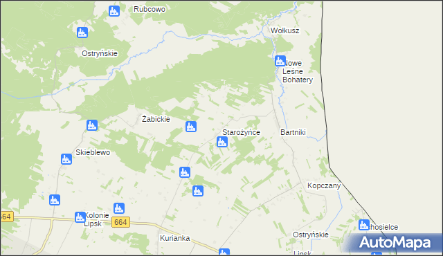 mapa Starożyńce, Starożyńce na mapie Targeo