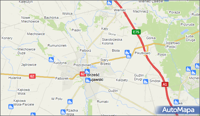 mapa Stary Brześć, Stary Brześć na mapie Targeo