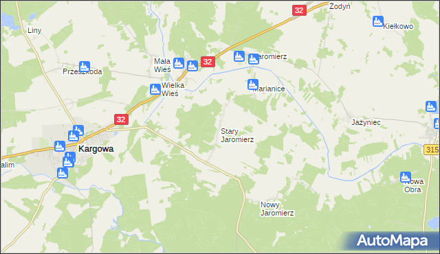 mapa Stary Jaromierz, Stary Jaromierz na mapie Targeo