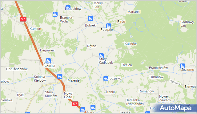 mapa Stary Kadłubek, Stary Kadłubek na mapie Targeo