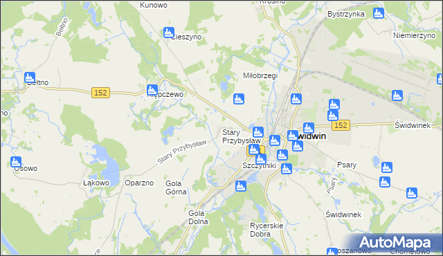 mapa Stary Przybysław, Stary Przybysław na mapie Targeo