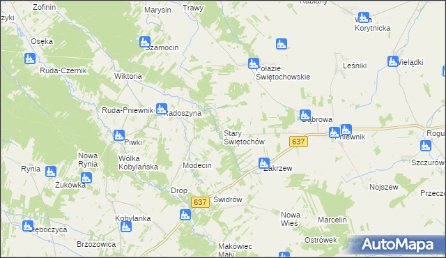 mapa Stary Świętochów, Stary Świętochów na mapie Targeo