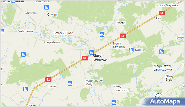 mapa Stary Szelków, Stary Szelków na mapie Targeo