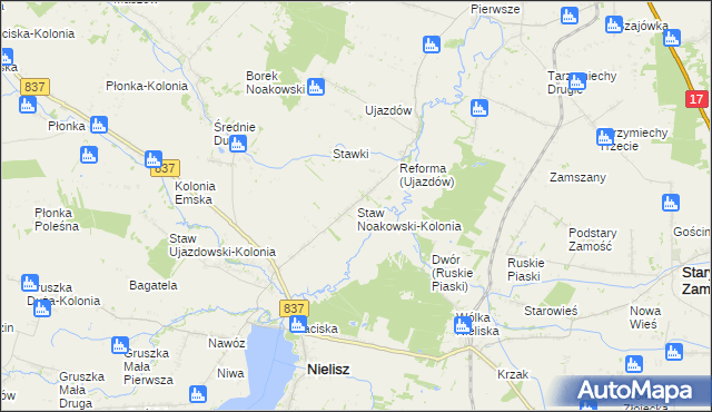 mapa Staw Noakowski-Kolonia, Staw Noakowski-Kolonia na mapie Targeo