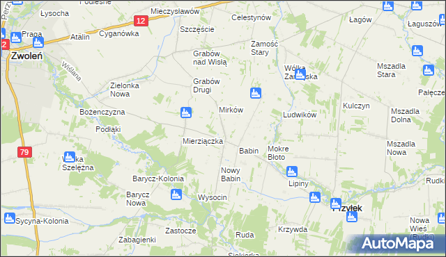mapa Stefanów gmina Przyłęk, Stefanów gmina Przyłęk na mapie Targeo