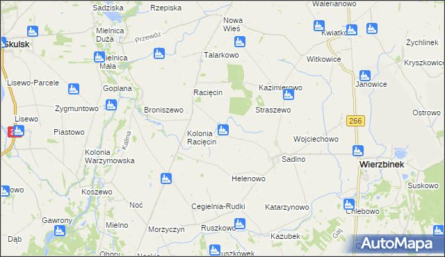 mapa Stefanowo Racięckie, Stefanowo Racięckie na mapie Targeo