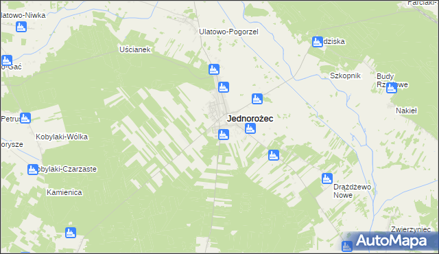 mapa Stegna gmina Jednorożec, Stegna gmina Jednorożec na mapie Targeo