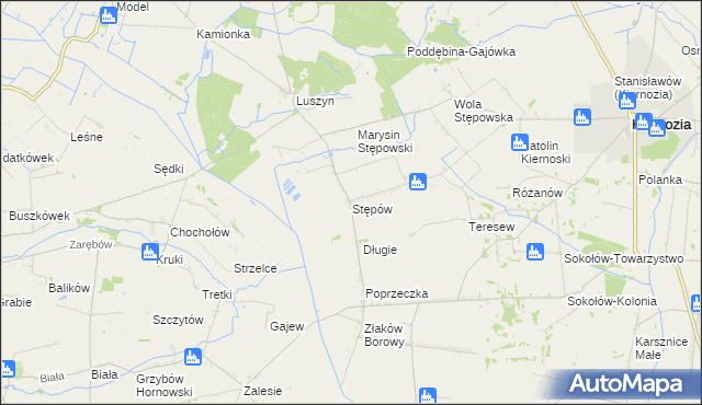 mapa Stępów, Stępów na mapie Targeo