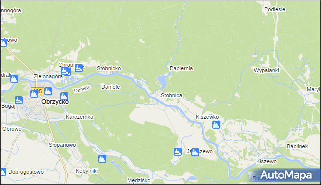 mapa Stobnica gmina Oborniki, Stobnica gmina Oborniki na mapie Targeo