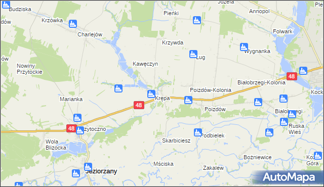 mapa Stoczek Kocki, Stoczek Kocki na mapie Targeo