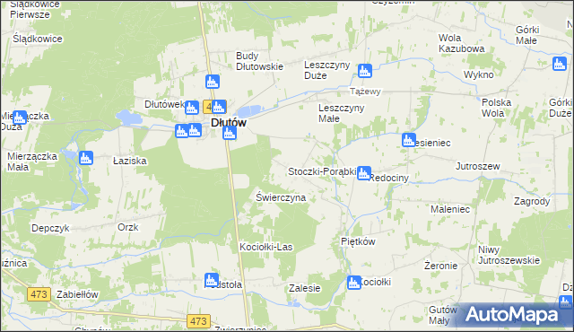 mapa Stoczki-Porąbki, Stoczki-Porąbki na mapie Targeo