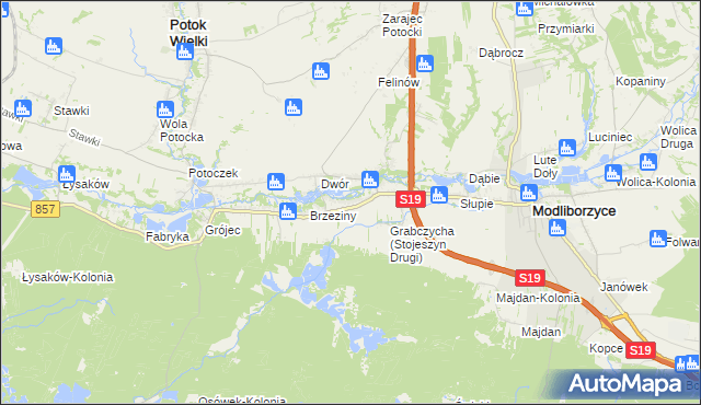 mapa Stojeszyn Drugi, Stojeszyn Drugi na mapie Targeo