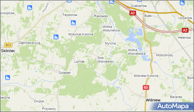 mapa Stok Wiśniewski, Stok Wiśniewski na mapie Targeo